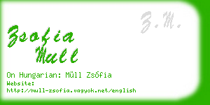 zsofia mull business card